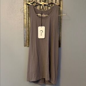 Zyia Striped Gray Tank Top